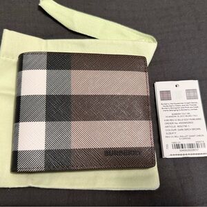 Burberry Black White and brown men wallet